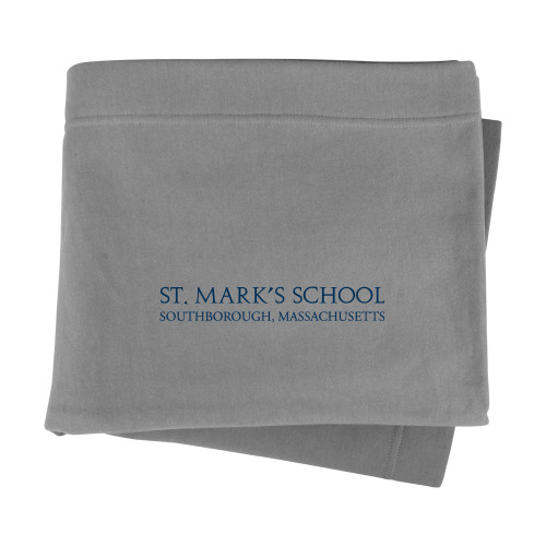  Grey Sweatshirt Blanket - St. Marks Wordmark