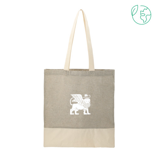  Split Recycled Grey Cotton Twill Convention Tote - SM Athletics Interlock