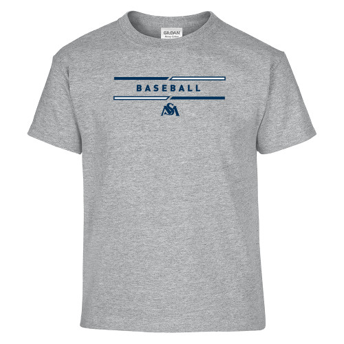  Youth Grey T Shirt - SM Baseball