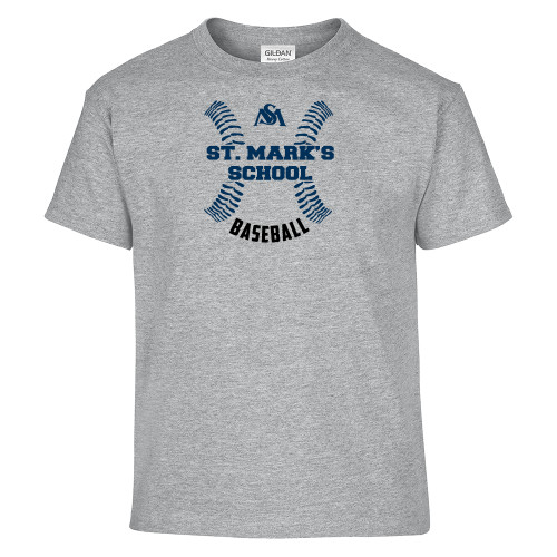  Youth Grey T Shirt - St. Marks Baseball