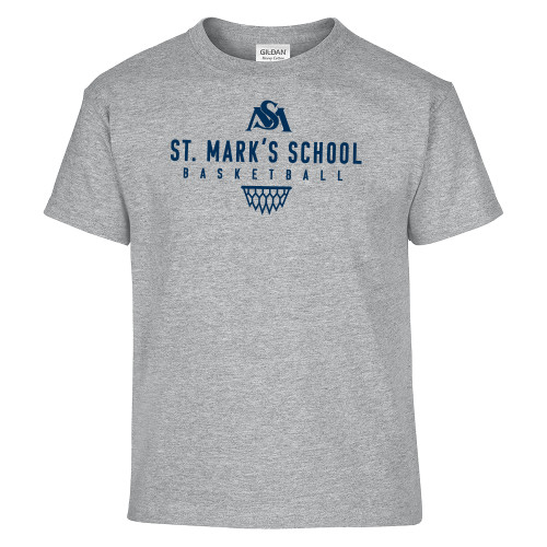  Youth Grey T Shirt - St. Marks Basketball