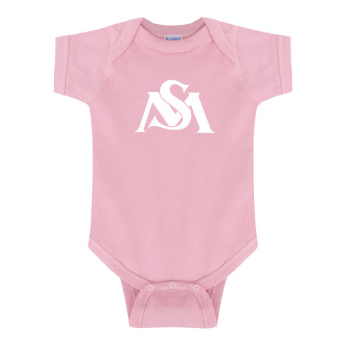  Light Pink Infant Onesie - SM Athletics Interlock