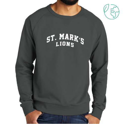  Allmade Dark Grey Organic French Terry Crewneck Sweatshirt - Arch. St. Marks