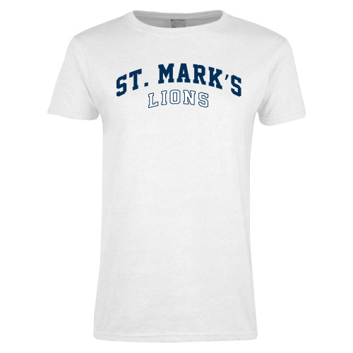  Womens White Short Sleeve Tee - Arch. St. Marks
