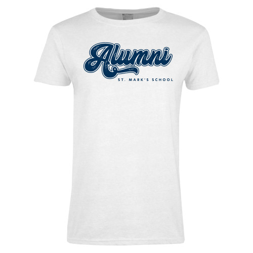  Womens White Short Sleeve Tee - Alumni