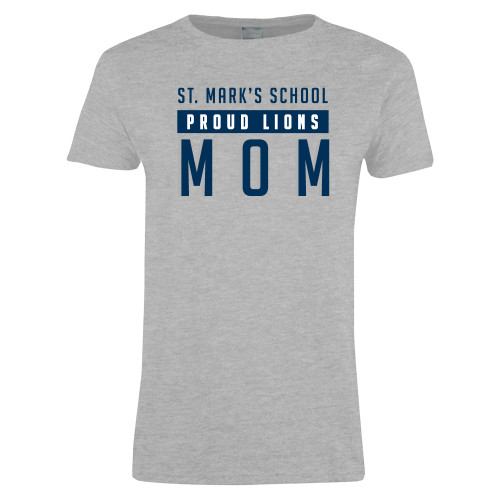  Womens Grey Short Sleeve Tee - Proud Mom