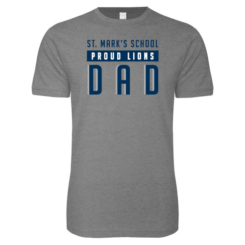  Next Level Heather Grey SoftStyle T Shirt - Proud Dad