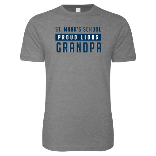  Next Level Heather Grey SoftStyle T Shirt - Proud Grandpa