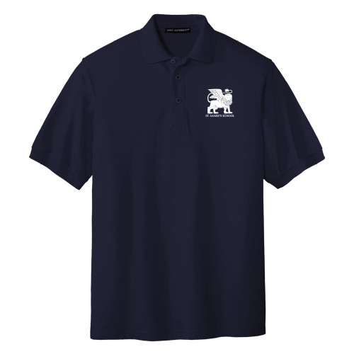  Navy Silk Touch Polo - Lions St. Marks