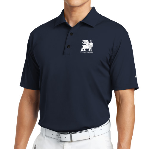  Nike Navy Tech Basic Dri Fit Polo - Lions St. Marks