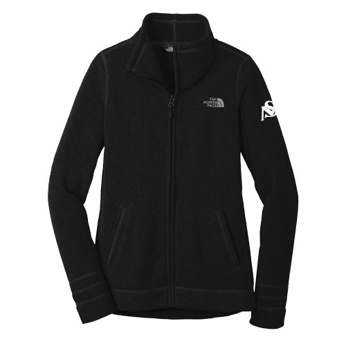  The North Face Womens Black Heather Fleece Jacket - SM Athletic Interlock