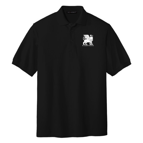  Black Silk Touch Polo - Lions St. Marks