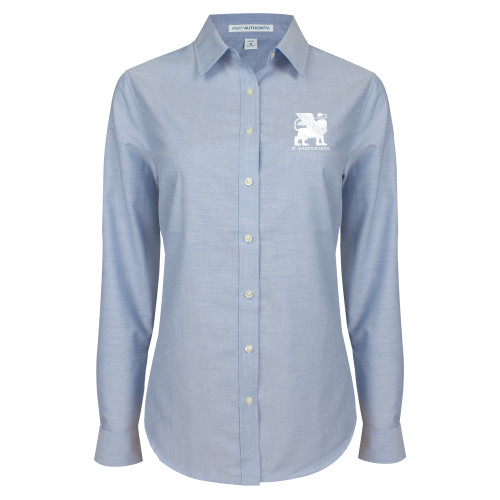  Womens Light Blue Oxford Button Down - Lions St. Marks