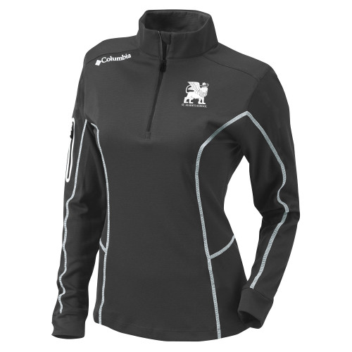  Columbia Womens Omni Wick Charcoal 1/4 Zip - Lions St. Marks