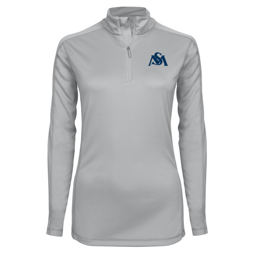  Syntrel Womens Platinum Interlock 1/4 Zip - SM Athletic Interlock