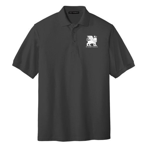  Charcoal Silk Touch Polo - Lions St. Marks
