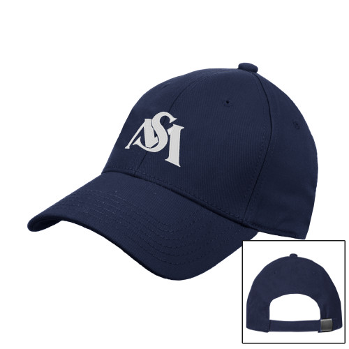  Navy Structured Adjustable Pro Style Hat - SM Athletic Interlock