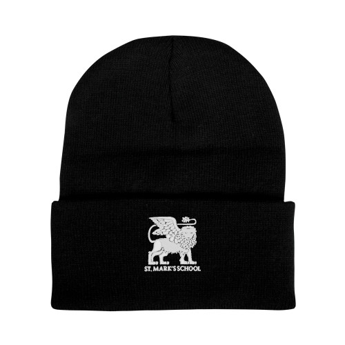  Black Knit Beanie w/Cuff - Lions St. Marks