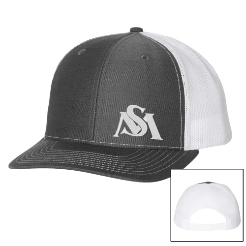  Richardson Charcoal/White Trucker Hat - SM Athletic Interlock