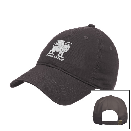  Charcoal Unstructured Adjustable Low Profile Hat - Lions St. Marks
