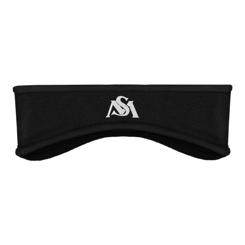  Black Stretch Fleece Headband - SM Athletic Interlock