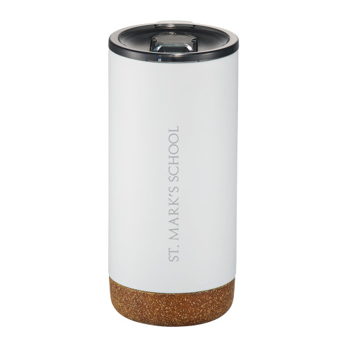 Valhalla Vacuum Insulated White Tumbler 16oz - St. Marks Wordmark Engraved