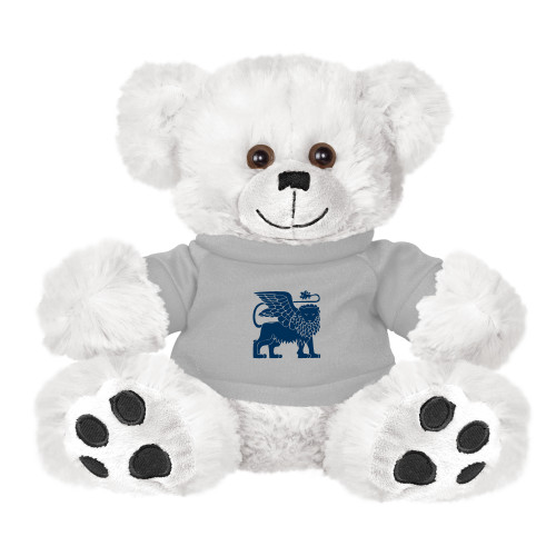  Plush Big Paw 8 1/2 inch White Bear w/Grey Shirt - Lions