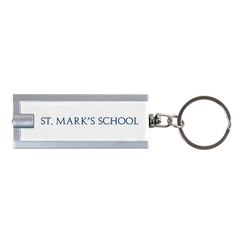  Turbo White Flashlight Key Holder - St. Marks Wordmark