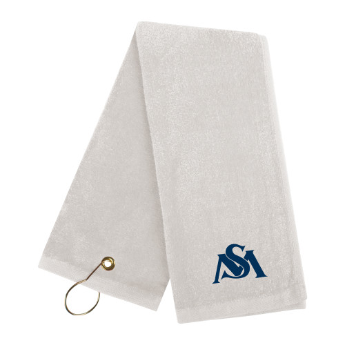  White Golf Towel - SM Athletic Interlock