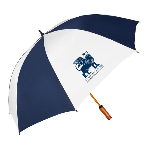  64 Inch Navy/White Umbrella - St. Marks Southborough