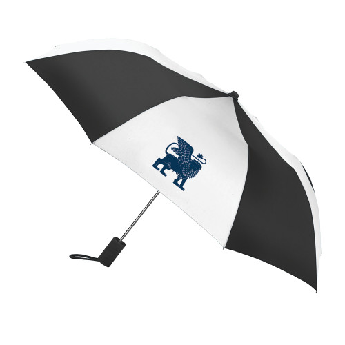  42 Inch Slim Stick Black/White Umbrella - Lions