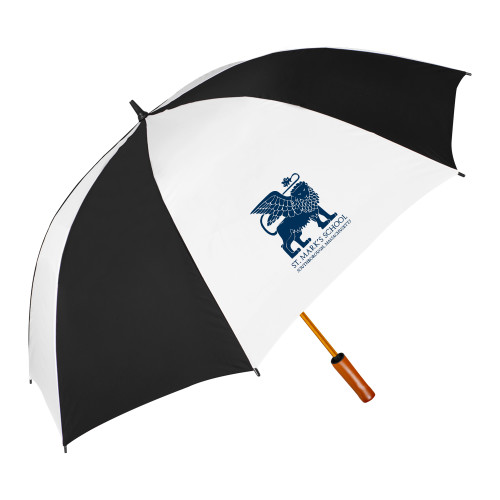  64 Inch Black/White Umbrella - St. Marks Southborough