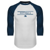 Thumbnail image for  White/Navy Raglan Baseball T Shirt