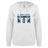 Thumbnail image for  ENZA Womens White V Notch Raw Edge Fleece Hoodie