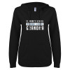 Thumbnail image for  ENZA Womens Black V Notch Raw Edge Fleece Hoodie