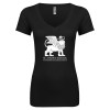 Thumbnail image for  Next Level Womens Black Ideal V Tee