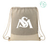 Thumbnail image for  Split Recycled Cotton Grey/Natural Drawstring Bag