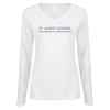 Thumbnail image for  Womens White Long Sleeve V Neck Tee