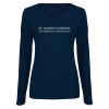 Thumbnail image for  Womens Navy Long Sleeve V Neck Tee