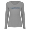 Thumbnail image for  Womens Grey Long Sleeve V Neck Tee 