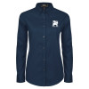 Thumbnail image for  Womens Navy Twill Button Down Long Sleeve 