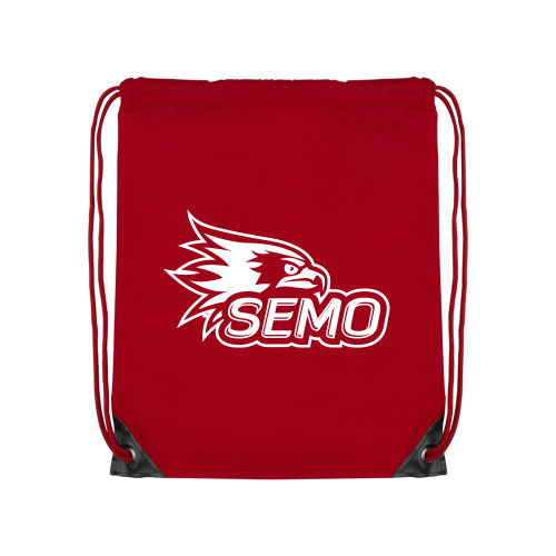  Red Drawstring Backpack - SEMO Logo