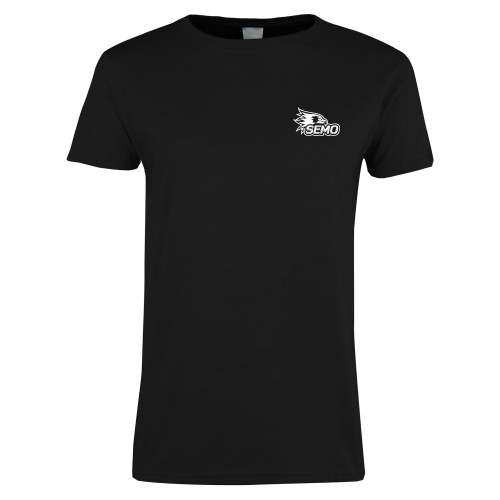  Womens Black Short Sleeve Tee - SEMO Logo for Vinyl
