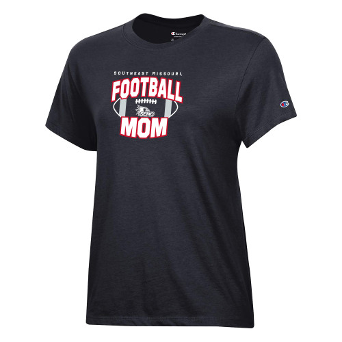  Bookstore Champion Womens Black Core Short Sleeve Tee - SEMO - Football Mom