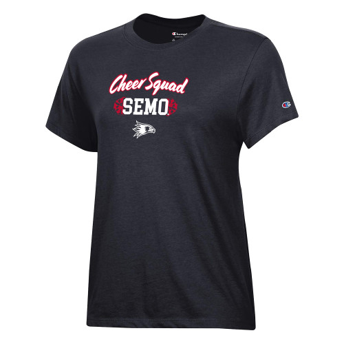  Bookstore Champion Womens Black Core Short Sleeve Tee - SEMO - Cheer Squad