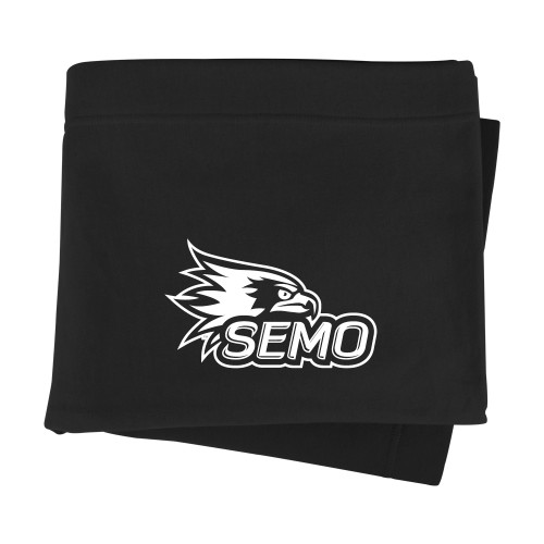  Black Sweatshirt Blanket - SEMO Logo