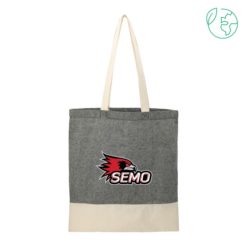  Split Recycled Black Cotton Twill Convention Tote - SEMO Logo for Vinyl