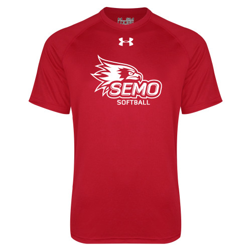  Bookstore Under Armour Red Tech Tee - Softball