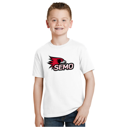  Bookstore Youth White T Shirt - SEMO Logo