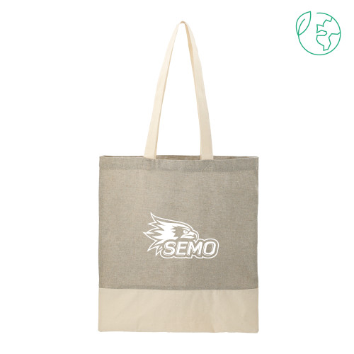  Split Recycled Grey Cotton Twill Convention Tote - SEMO Logo for Vinyl